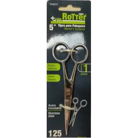 Tijeras Peluquero 5" Estilistas Sin Gancho Pulido Brillante Rotter RO9275 Rotter-Tijeras Peluquero 5" Estilistas Sin Gancho Puli