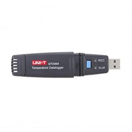 Medidor de Temperatura USB RegistradorDators Alarma Temp SoftwarePC IP67 UNI-T UT-330A