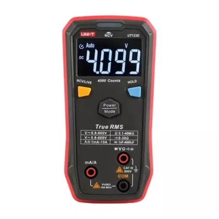  Multimetro Digital Smart 600V True RMS DC/AC NCV Mediciones en un Solo Boton UNI-T UT-123D 81.355932 Multimetro Digital Smart 6