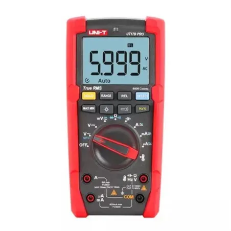 Multimetro Digital 1000V True RMS AC/DC Resistencia Capacitancia Frec Temp Continuidad UNI-T UT-17B PRO UNI-T-Multimetro Digital