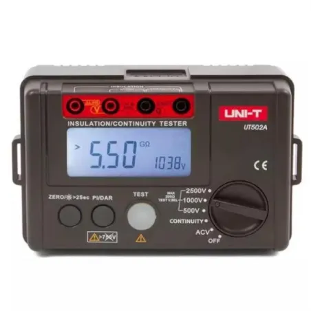  Megometro Digital 2500v 20GΩ UNI-T UT-502A 370.338983 Megometro Digital 2500v 20GΩ UNI-T UT-502A Megóhmetro destinado a medir l