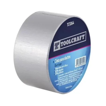  Cinta Ducte Tape 48mm x 9m para Ducto Gris Toolcraft TC1064 4.152542 Cinta Ducte Tape 48mm x 9m para Ducto Gris Toolcraft TC106