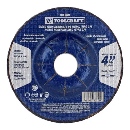  Disco Desbaste Metal 4 1/2" x6.4mm Toolcraft TC1908 2.966102 Disco Desbaste Metal 4 1/2" x6.4mm Toolcraft TC1908  TC1908 1 Tool
