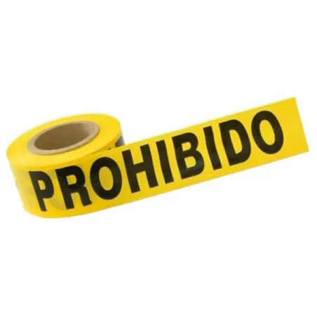 Cinta de Advertencia 3" x300m PROHIBIDO EL PASO Barricada Toolcraft TC0996 ToolCraft-Cinta de Advertencia 3" x300m PROHIBIDO EL 