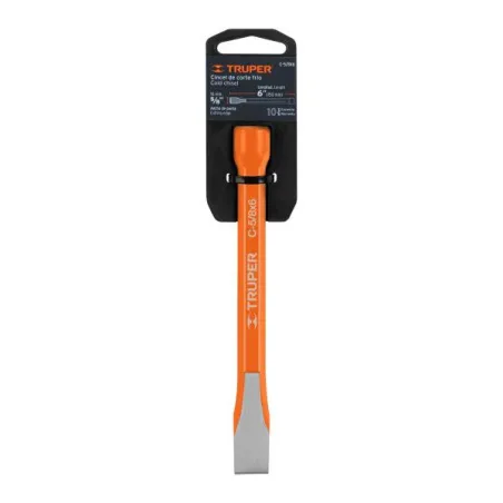  Cincel Plano 6" Cuña 5/8", Acero al cromo Vanadio, Cabeza grande, C-5/8X6 12127 Truper 5.677966 Cincel Plano 6" de Largo, Cuña 