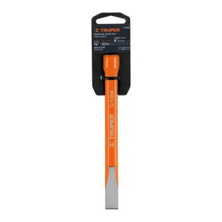  Cincel Plano 6" Cuña 1/2", Acero al cromo Vanadio, Cabeza grande, C-1/2X6 12115 Truper 5.677966 Cincel Plano 6" de Largo, Cuña 