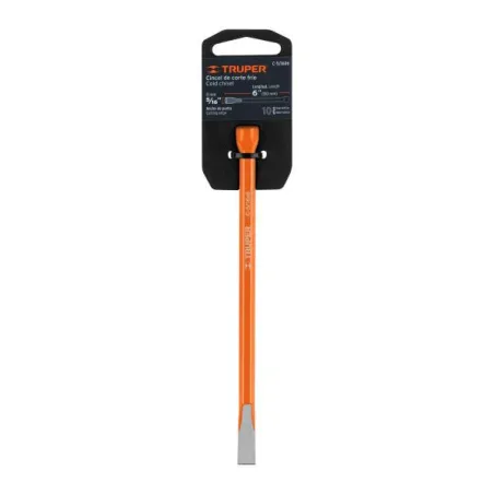 Cincel Plano 6" Cuña 5/16", Acero al cromo Vanadio, Cabeza grande, C-5/16X6 12103 Truper 3.728814 Cincel Plano 6" de Largo, Cuñ