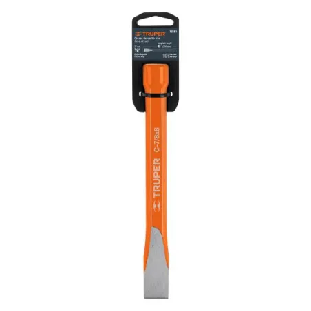  Cincel Plano 8" Cuña 7/8", Acero al cromo Vanadio, Cabeza grande, C-7/8X8 12151 Truper 11.694915 Cincel Plano 8" de Largo, Cuña