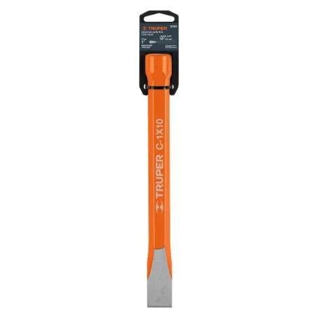  Cincel Plano 10" Cuña 1", Acero al cromo Vanadio, Cabeza grande, C-1X10 12163 Truper 16.949153 Cincel Plano 10" de Largo, Cuña 