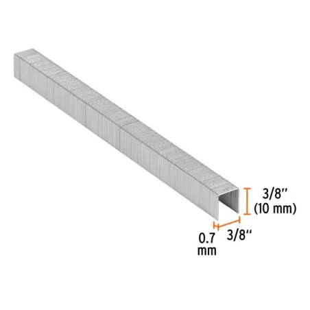 Grapas Corona 3/8" Calibre 22 L10mm Engrapadora Neumatica C5000u Truper 18284 Truper-Grapas Calibre 22 Corona 3/8" L10mm Caja500