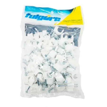 Grapas U 5mm Bolsa 100pza Blanco Fulgore FU0470