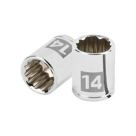  Dados 14mm E1/4 Poligonales CrVanadio, Truper 100953 3.389831 Dado Poligonales 14mm E1/4 Tubulares CromoVanadio, Truper 100953 