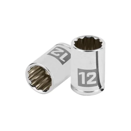 Dados 12mm E1/4 Poligonales CrVanadio, Truper 100986