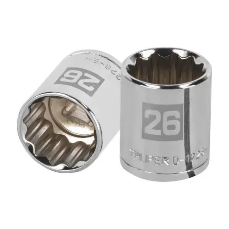  Dados 26mm E1/2 Poligonales CrVanadio, Truper 13540 7.79661 Dados 26mm E1/2 Poligonales CrVanadio, Truper 13540 Fabricados en a