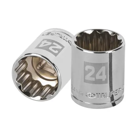  Dados 24mm E1/2 Poligonales CrVanadio, Truper 13538 6.101695 Dados 24mm E1/2 Poligonales CrVanadio, Truper 13538 Fabricados en 