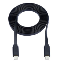 Cable plano USB-C y Thunderbolt 3, USB 2.0 sinc y carga M/M 1.83m Tripp-Lite U040-006-C-FL