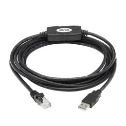 Cable de Consola Rollover USB-A a RJ45 compatible con Cisco 3m Tripp Lite U009-010-RJ45-X
