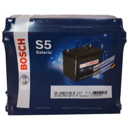 Bateria Automoviles Bosch 13Placas S560EH 60AH - + RC90m CCA470 24.2x17.5x19cm