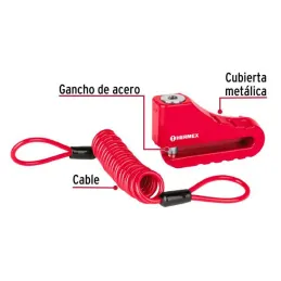 Candados para Motos 10mm Antiganzua Disc Lock Motocicleta Hermex 49623 Hermex-Candados para Motos 10mm Antiganzua Disc Lock Herm