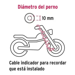 Candados para Motos 10mm Antiganzua Disc Lock Motocicleta Hermex 49623 Hermex-Candados para Motos 10mm Antiganzua Disc Lock Herm