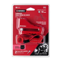 Candados para Motos 10mm Antiganzua Disc Lock Motocicleta Hermex 49623 Hermex-Candados para Motos 10mm Antiganzua Disc Lock Herm