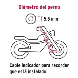 Candados para Motos 5.5mm Antiganzua Disc Lock Motocicleta Hermex 49622 Hermex-Candados para Motos 5.5mm Antiganzua Disc Lock Mo