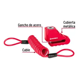 Candados para Motos 5.5mm Antiganzua Disc Lock Motocicleta Hermex 49622 Hermex-Candados para Motos 5.5mm Antiganzua Disc Lock Mo