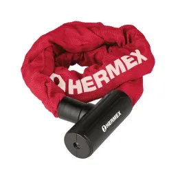 Candados con Cadena 10mm x90cm Forrado motocicleta y bicicleta Hermex 49621 Hermex-Candados con Cadena 10mm x90cm Forrado motoci