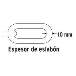 Candados con Cadena 10mm x90cm Forrado motocicleta y bicicleta Hermex 49621 Hermex-Candados con Cadena 10mm x90cm Forrado motoci