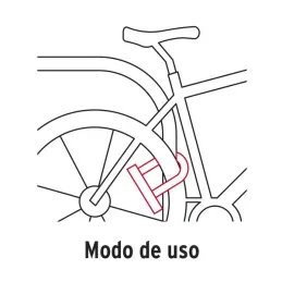 Candados 12mm Rigido Tipo "U" bicicletas motocicletas Portones Hermex 49620 Hermex-Candados 12mm Rigido Tipo "U" bicicletas moto