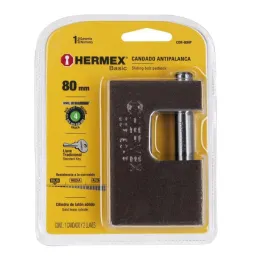 Candados Antipalanca 80mm S4 Hierro Hermex 22517 Hermex-Candados Antipalanca 80mm S4 Hierro Hermex 22517 Cuerpo de hierro con ac