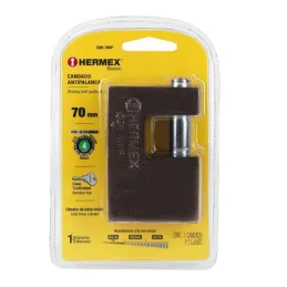 Candados Antipalanca 70mm S4 Hierro Hermex 23540 Hermex-Candados Antipalanca 70mm S4 Hierro Hermex 23540 Cuerpo de hierro con ac