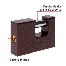 Candados Antipalanca 60mm S3 Hierro Hermex 22516 Hermex-Candados Antipalanca 60mm S3 Hierro Hermex 22516 Cuerpo de hierro con ac
