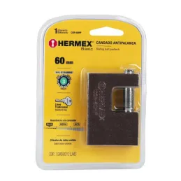 Candados Antipalanca 60mm S3 Hierro Hermex 22516 Hermex-Candados Antipalanca 60mm S3 Hierro Hermex 22516 Cuerpo de hierro con ac