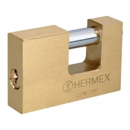 Candados Antipalanca 75mm S6 Hermex 23512 Hermex-Candados Antipalanca 75mm S6 Hermex 23512 Cuerpo de latón con acabado pulido Se