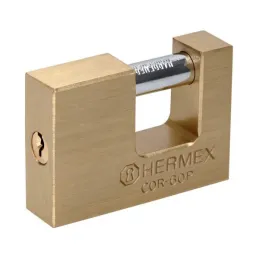 Candados Antipalanca 60mm S5 Hermex 22518 Hermex-Candados Antipalanca 60mm S5 Hermex 22518 Cuerpo de latón con acabado pulido Se