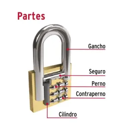 Candados 30mm S2 Hierro GanchoLargo Hermex 27070 Hermex-Candados 30mm S2 Hierro GanchoLargo Hermex 27070 Cuerpo de hierro con ac