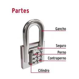 Candados 32mm S3 Hierro Hermex 43791 Hermex-Candados 32mm S3 Hierro Hermex 43791 Cuerpo de hierro en una sola pieza y gancho cor