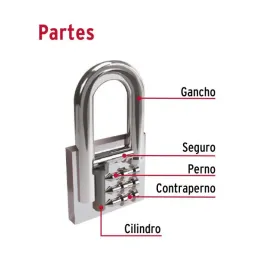 Candados 25mm S2 Hierro Hermex 43795 Hermex-Candados 25mm S2 Hierro Hermex 43795 Cuerpo de hierro en una sola pieza y gancho cor