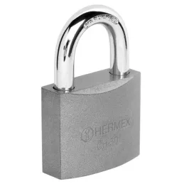 Candados 50mm S4 Hierro Hermex 43317 Hermex-Candados 50mm S4 Hierro Hermex 43317 Cuerpo de hierro en una sola pieza y gancho cor