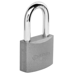 Candados 50mm S4 Hierro GanchoLargo 2llaves Hermex 43325 Hermex-Candados 50mm S4 Hierro GanchoLargo 2llaves Hermex 43325 Cuerpo 