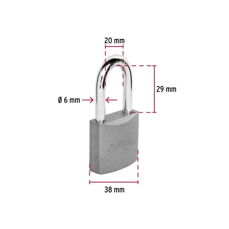 Candado De Hierro Hermex 38mm 4 Pzas Misma Llave Para Todos