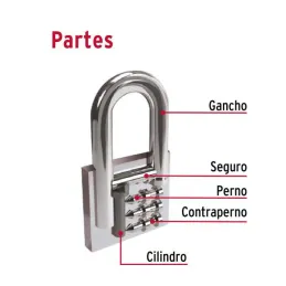 Candados 25mm S2 Hierro GanchoLargo 2llaves Hermex 43797 Hermex-Candados 25mm S2 Hierro GanchoLargo 2llaves Hermex 43797 Cuerpo 