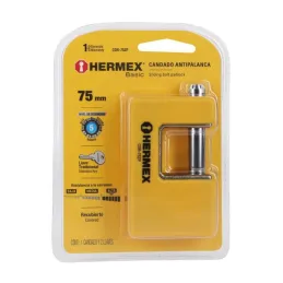 Candados Antipalanca 75mm S5 2Llaves Hermex 23524 Hermex-Candados Antipalanca 75mm S5 2Llaves Hermex 23524 Cuerpo metálico recub