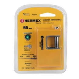 Candados Antipalanca 65mm S4 2Llaves Hermex 22514 Hermex-Candados Antipalanca 65mm S4 2Llaves Hermex 22514 Cuerpo metálico recub