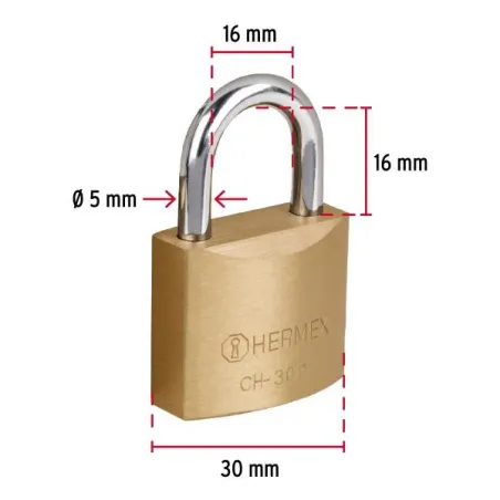  Candados 30mm S2 Hierro 2llaves Hermex 23522 3.050847 Candados 30mm S2 Hierro 2llaves Hermex 23522 Cuerpo de hierro con acabado