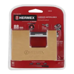 Candados Antipalanca 88mm S8 2Llaves Hermex 43358 Hermex-Candados Antipalanca 88mm S8 2Llaves Hermex 43358 Cuerpo de latón con a