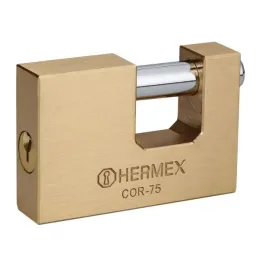 Candados Antipalanca 75mm S8 2Llaves Hermex 43357 Hermex-Candado Antipalanca 75mm Seguridad 8, cierre de balin incluye 2 Llaves 