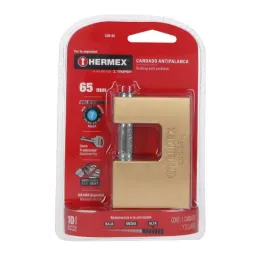 Candados Antipalanca 65mm S7 2Llaves Hermex 43356 Hermex-Candado Antipalanca 65mm Seguridad 7, cierre de balin incluye 2 Llaves 
