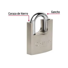 Candados Acorazado 60mm S6 Hierro 3llaves Anti-Ganzua Hermex 43314 Hermex-Candados Acorazado 60mm S6 Hierro 3llaves Anti-Ganzua 